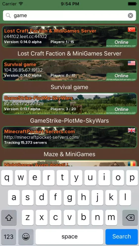 Best Servers for Minecraft PE (Multiplayer Servers for Pocket Edition)應用截圖