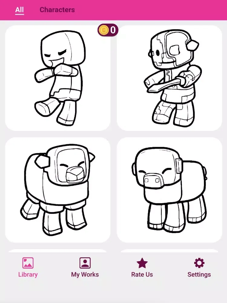 MineColor: Craft Coloring Book iPad  スクリーンショット