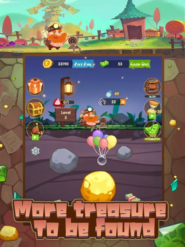 Capturas de pantalla de Golden Miner：Win Gold Coins iPad 