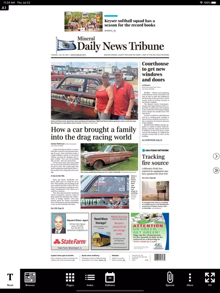 Keyser Mineral News Tribune iPad 应用截图