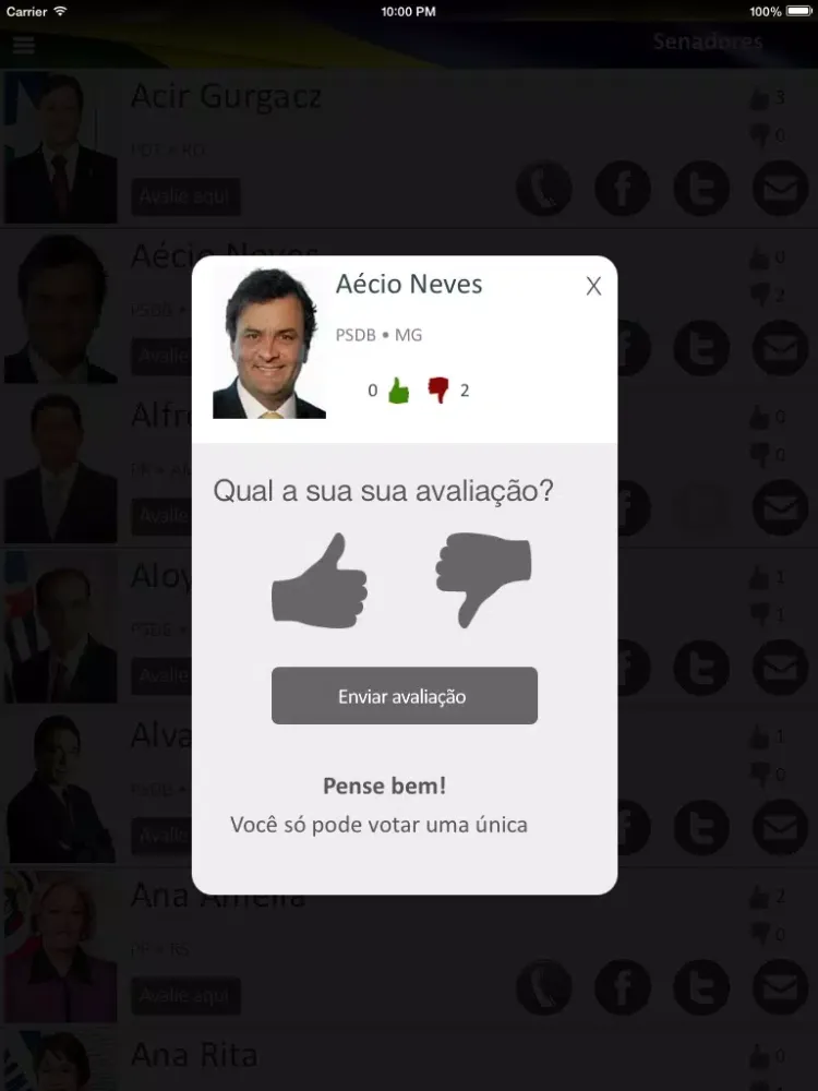 Políticos iPad  স্ক্রিনশট