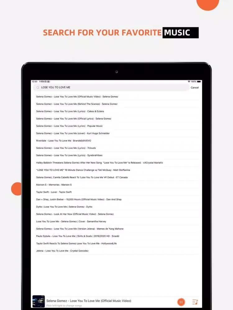 Tangkapan layar Music Apps - Music Streaming iPad 