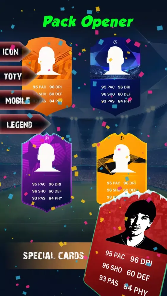 Captures d'écran de FUT PACK 20 - draft simulator