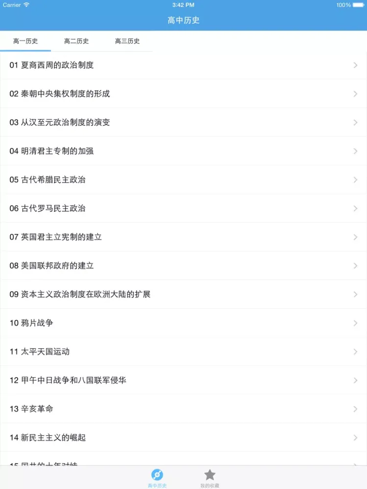 高中历史 iPad 應用截圖