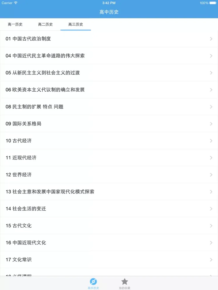 高中历史 iPad 應用截圖