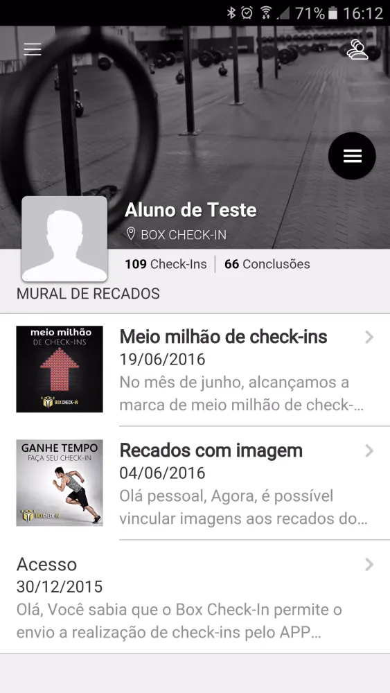 Capturas de tela do CrossFit Caxias do Sul