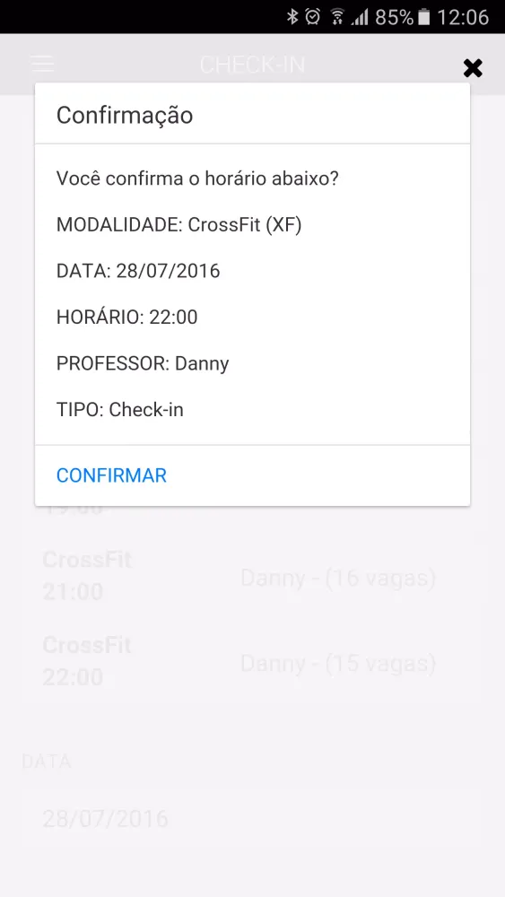 Capturas de tela do CrossFit Caxias do Sul