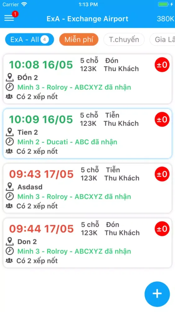 EXA - Exchange Trip for Driver Screenshots