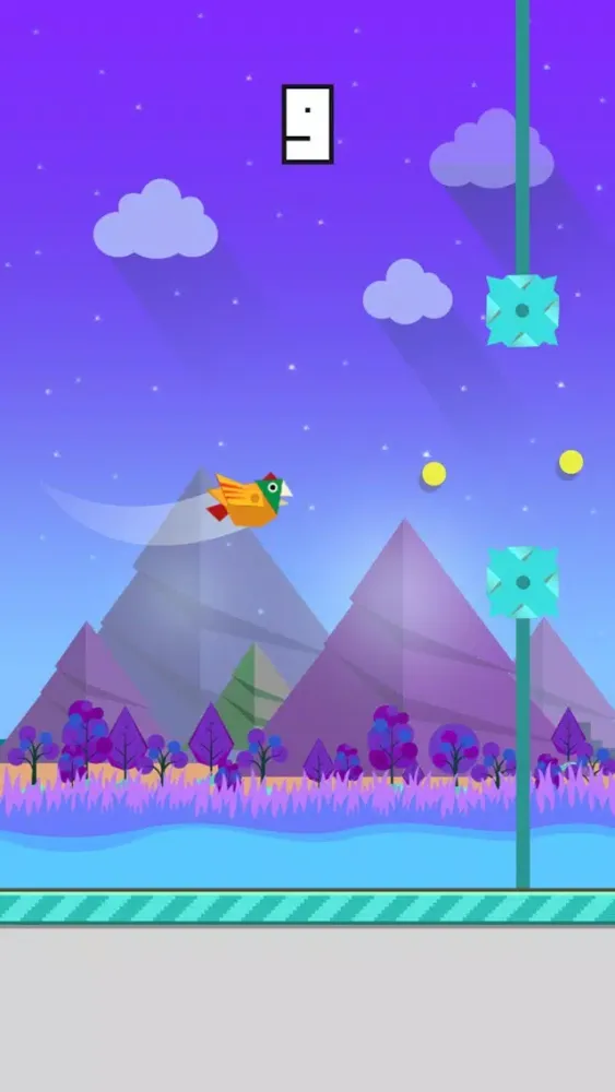 Tangkapan layar Bird Paper: Tap returns fly wings!