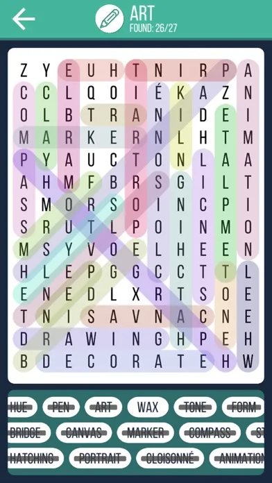 Word Search Puzzle Colorful - Find Hidden Words Ekran Görüntüleri