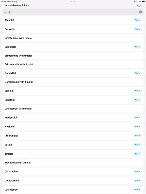 Screenshot di Australian Medicines iPad 
