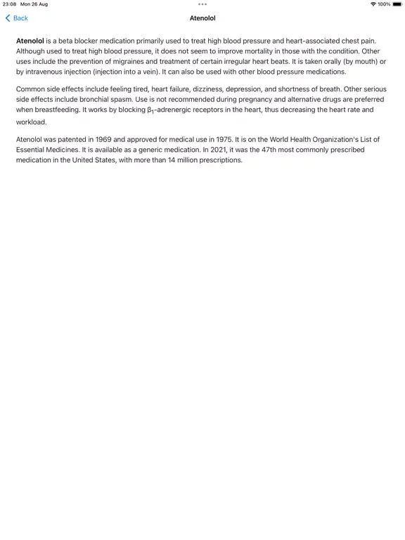 Screenshot di Australian Medicines iPad 