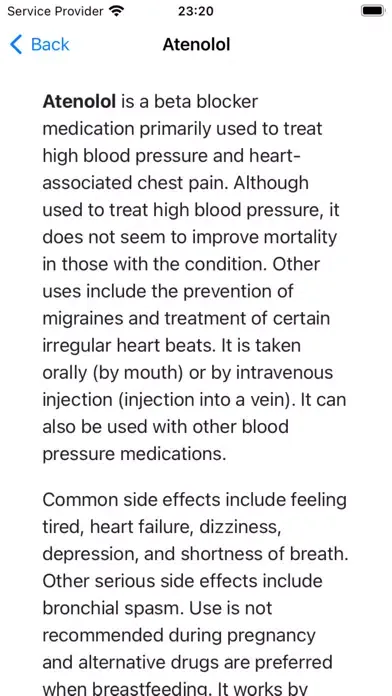 Screenshot di Australian Medicines