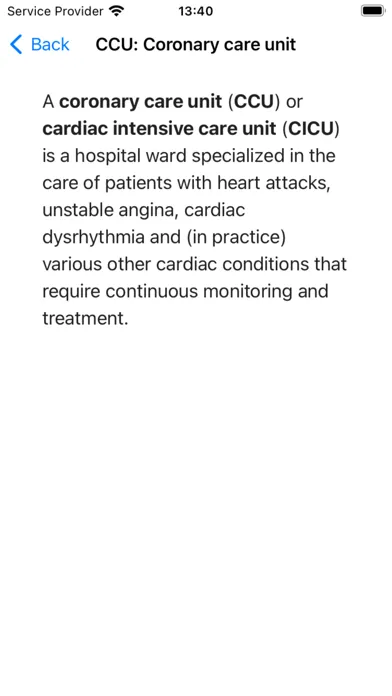 Screenshot di Medical Abbreviations