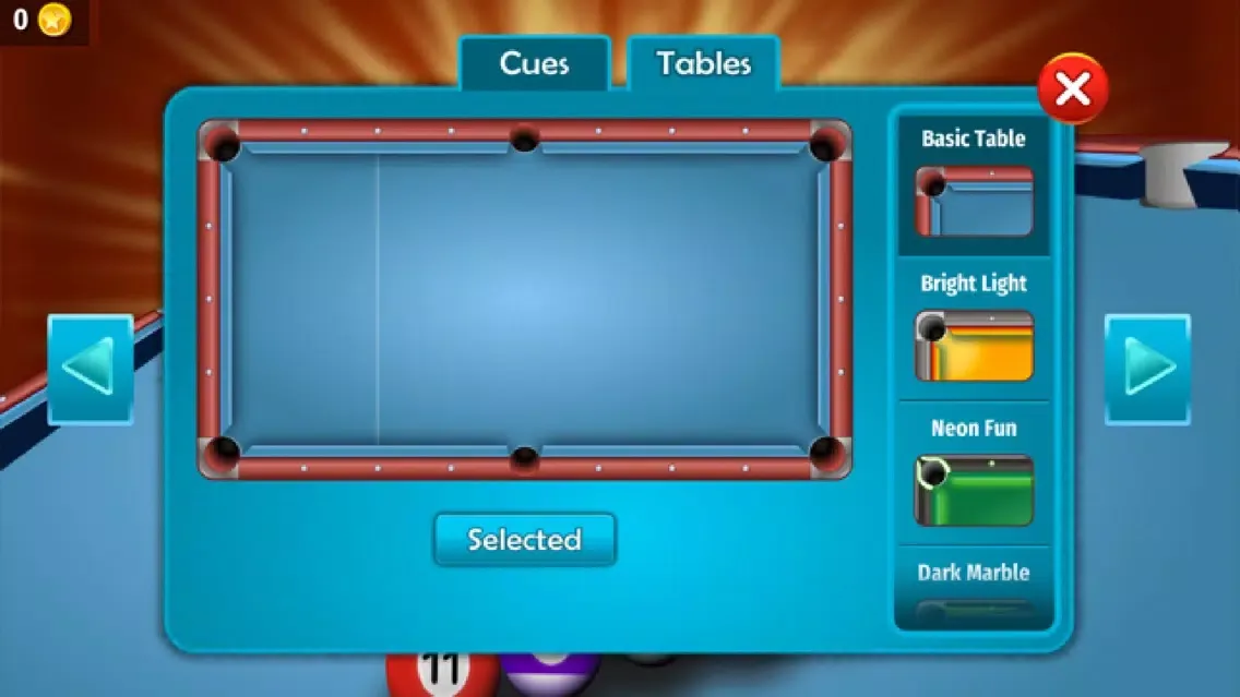 Capturas de tela do 8-Ball Classic Billiards Pool