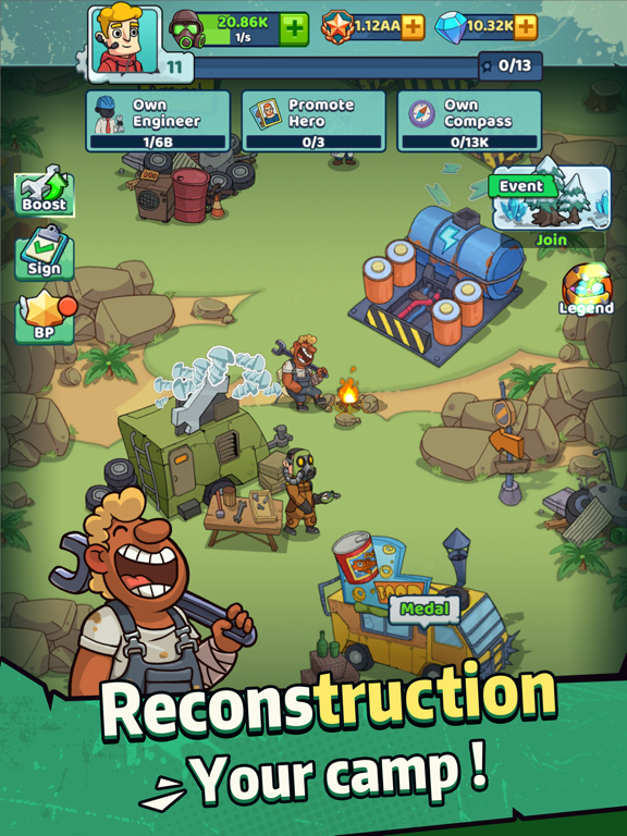 تصاویر SurvivalAdventure：Idle Clicker iPad 