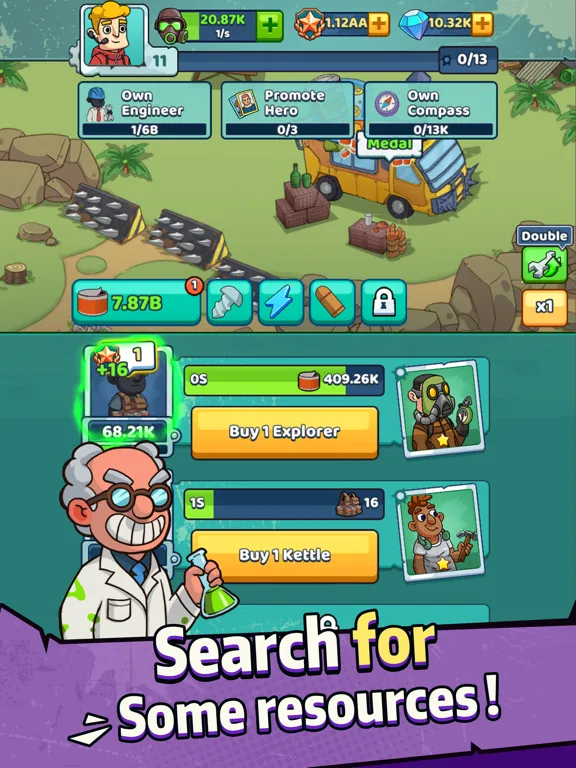 SurvivalAdventure：Idle Clicker iPad  स्क्रीनशॉट