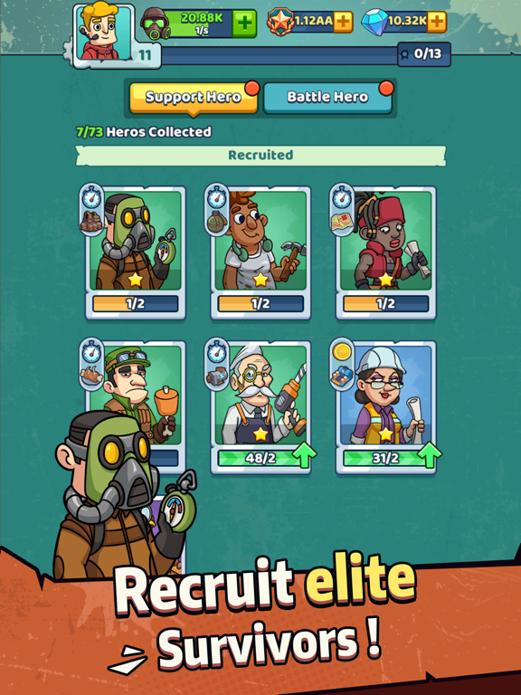 تصاویر SurvivalAdventure：Idle Clicker iPad 