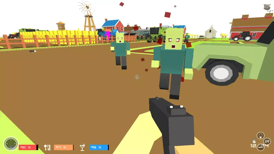 ภาพหน้าจอของ The Walking Pixel Zombies Game