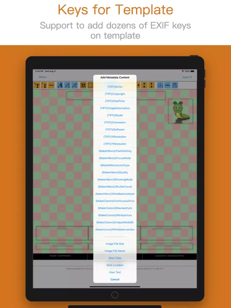 Image EXIF Viewer iPad  Screenshots