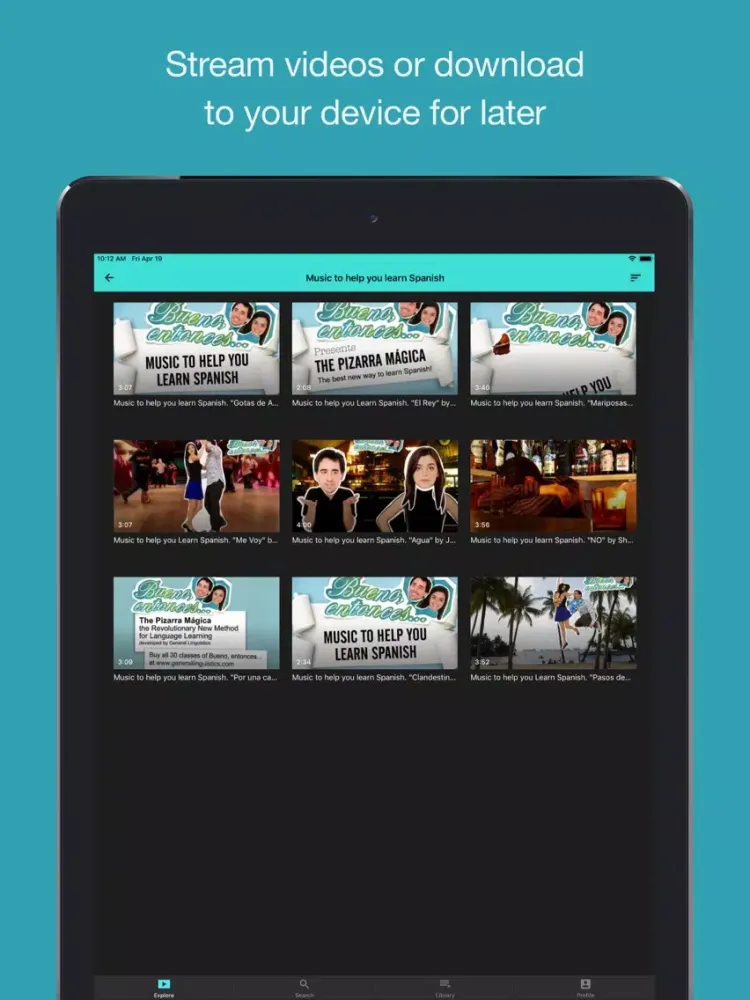 Learn Spanish with BE iPad  Screenshots