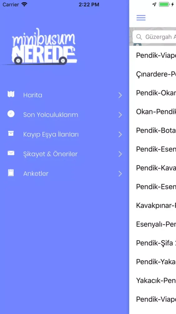 Minibüsüm Nerede应用截图