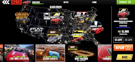 Captures d'écran de Stock Car Racing