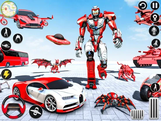 ภาพหน้าจอของ Robot Car Transport Airplane iPad 