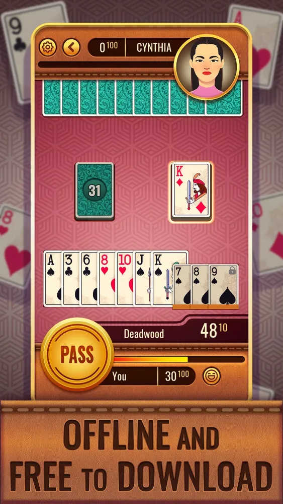 Zrzuty ekranu Gin Rummy Classic