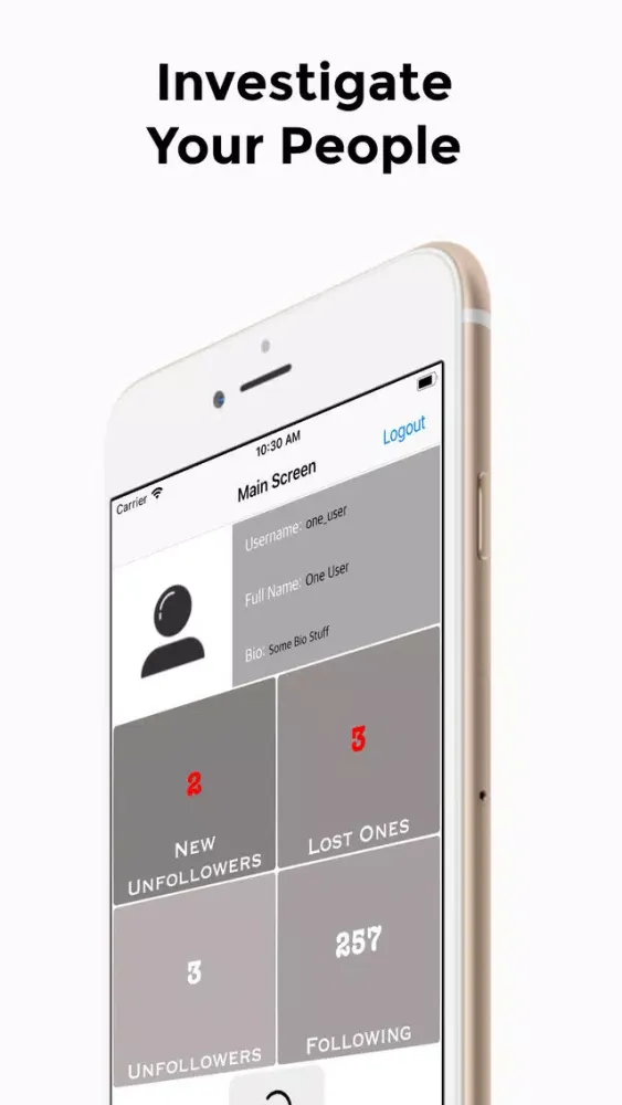 UnfollowersApp سکرین شاٹس