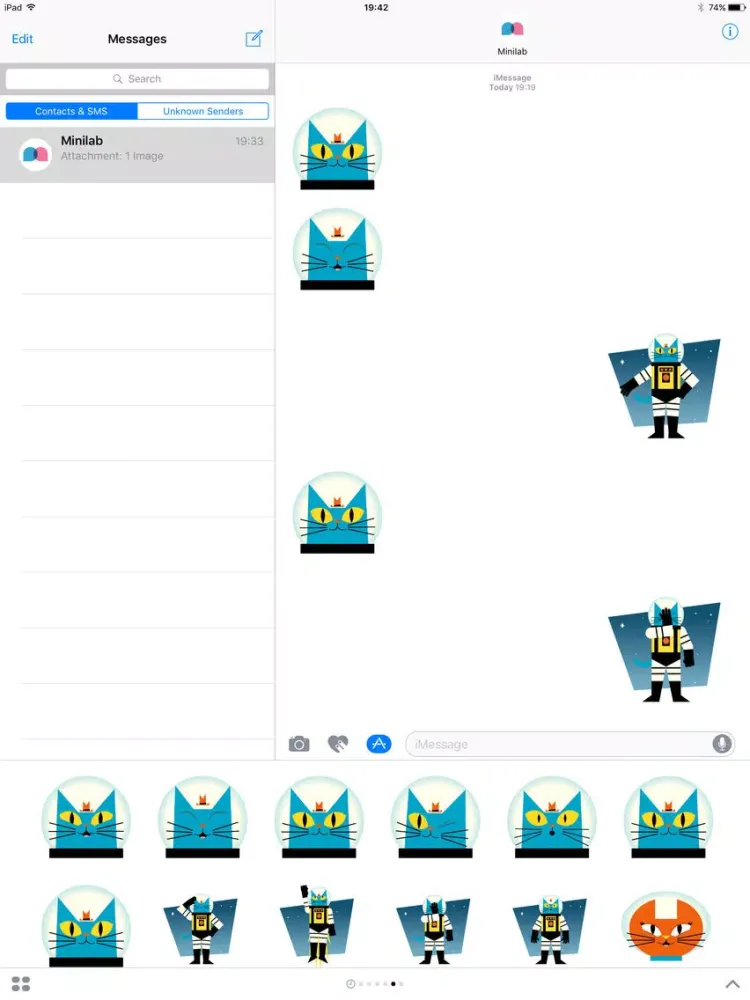 Tangkapan skrin Astro Cat Stickers iPad 