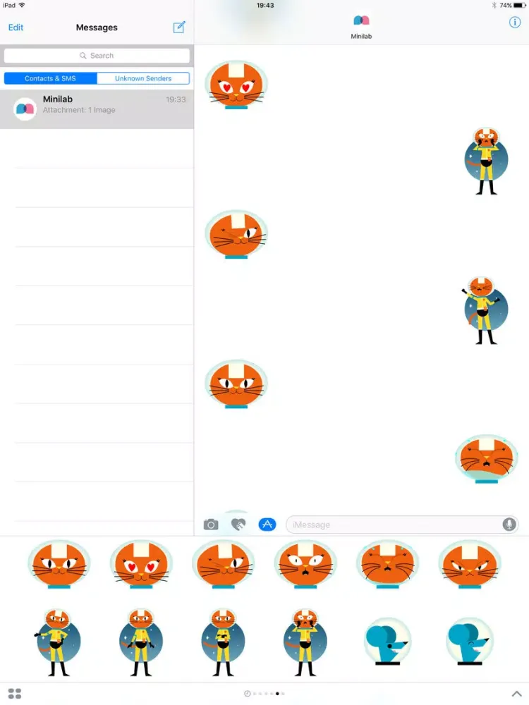 Tangkapan skrin Astro Cat Stickers iPad 