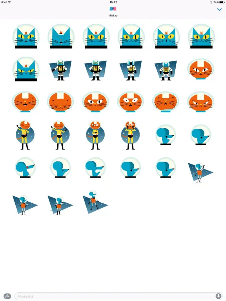 Tangkapan skrin Astro Cat Stickers iPad 