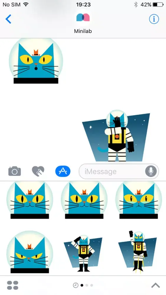 Tangkapan skrin Astro Cat Stickers