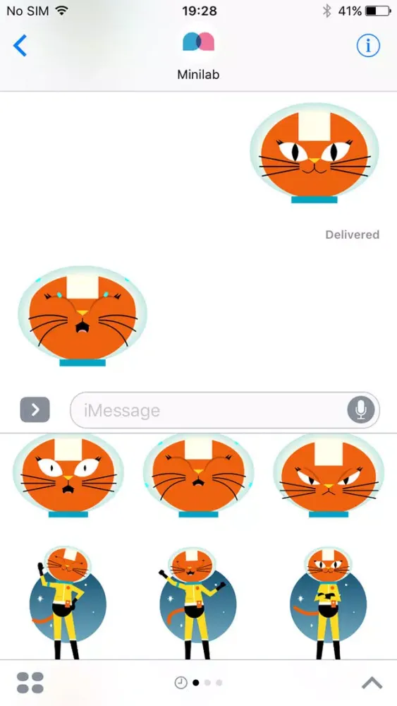 Tangkapan skrin Astro Cat Stickers