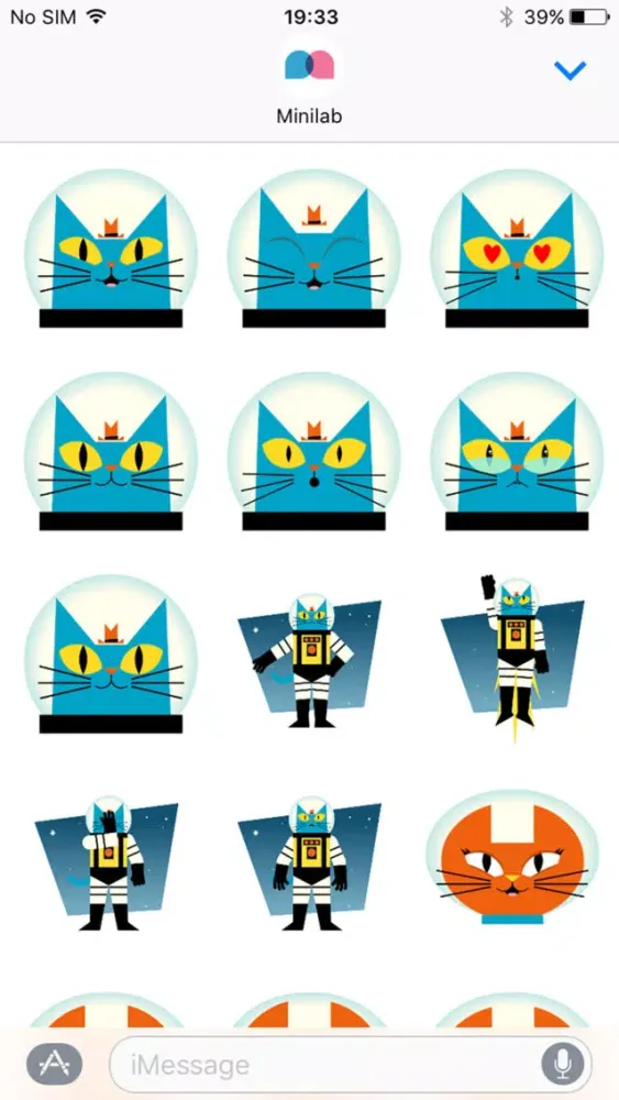 Tangkapan skrin Astro Cat Stickers