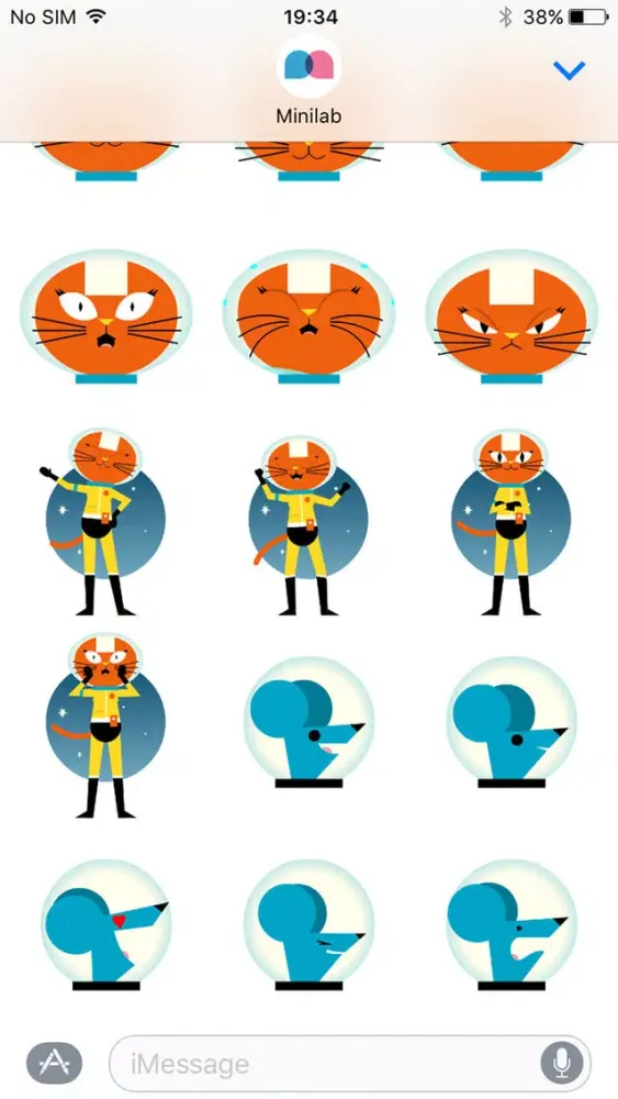 Tangkapan skrin Astro Cat Stickers