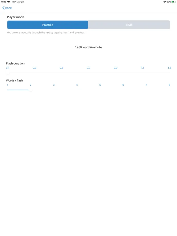 FlashRead iPad  Ekran Görüntüleri