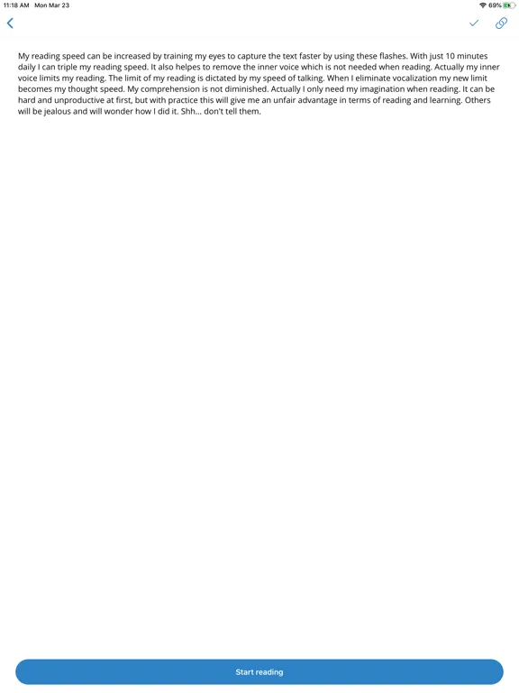 FlashRead iPad  Ekran Görüntüleri