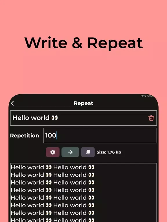 Text Repeater: Textcycle iPad Ekran Görüntüleri