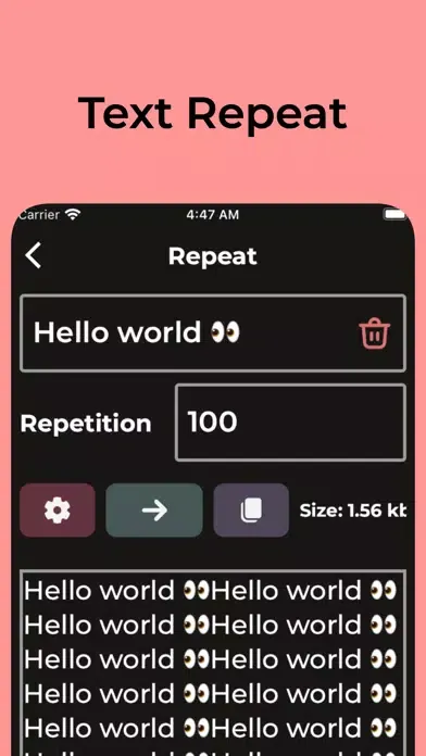 Text Repeater: Textcycle Ekran Görüntüleri