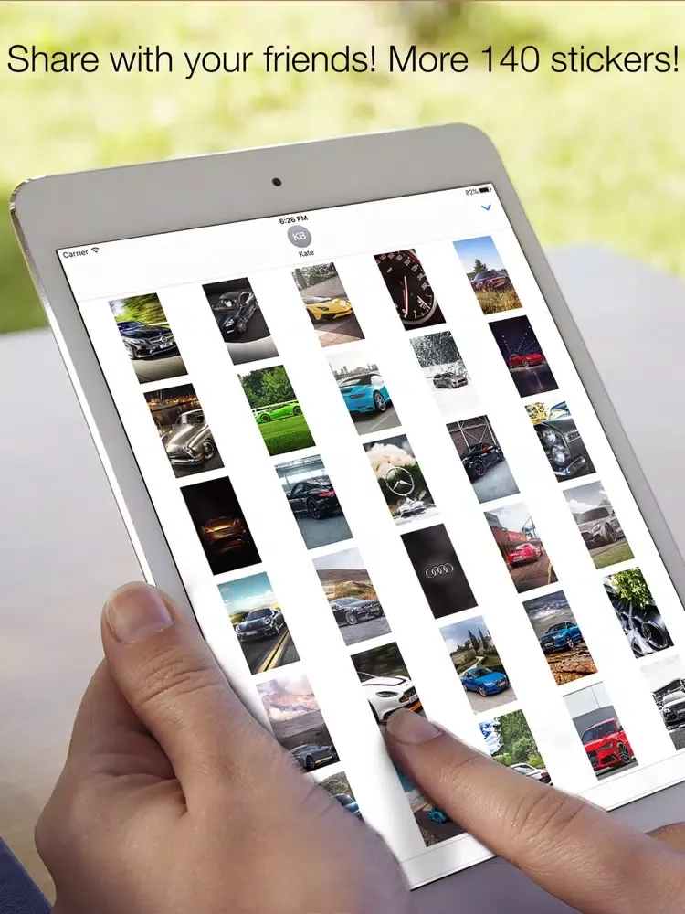 Tangkapan skrin Cars Sticker iPad 