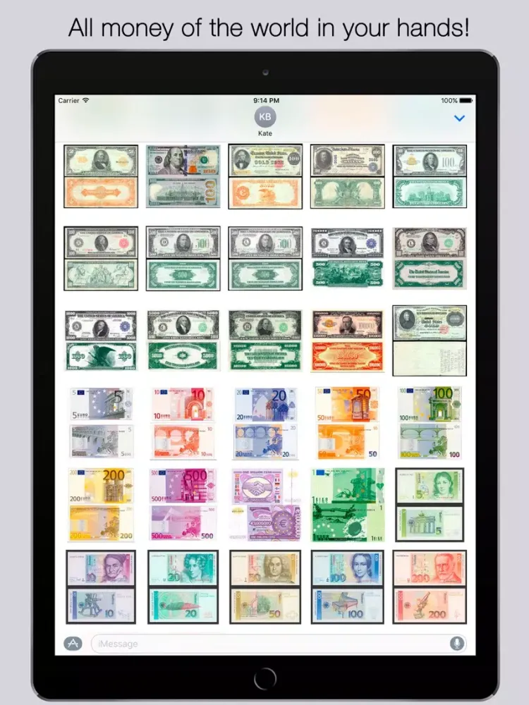 تصاویر Money Sticker iPad 