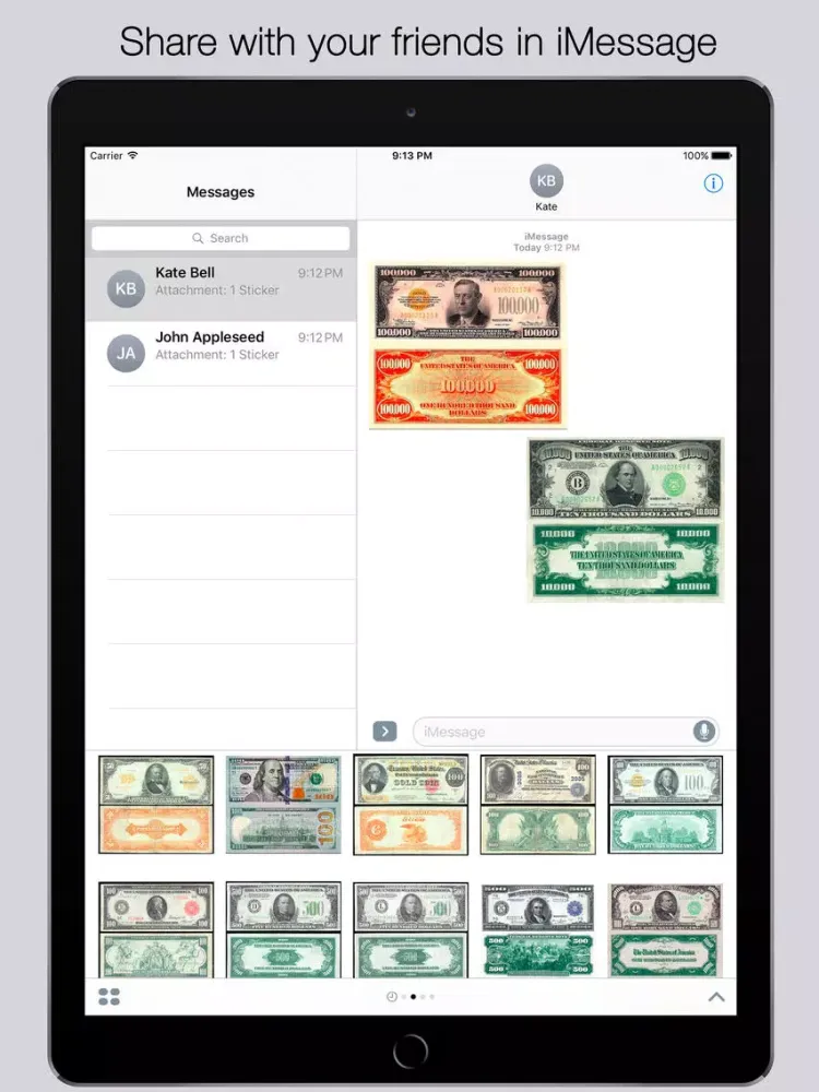 تصاویر Money Sticker iPad 