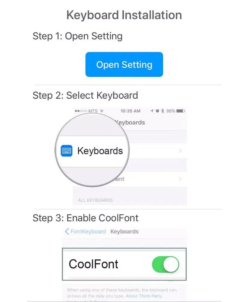 Fonts Art Keyboard + iPad  سکرین شاٹس