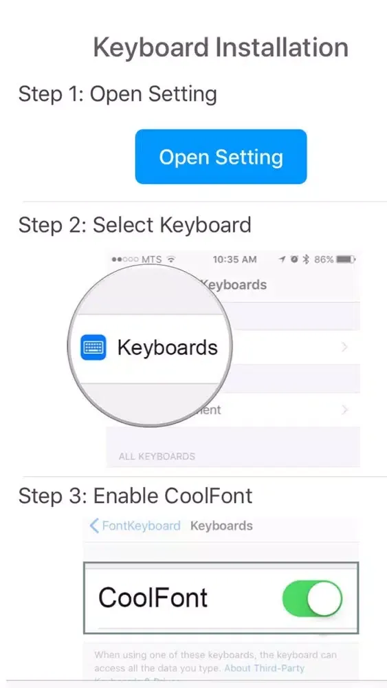 Fonts Art Keyboard + سکرین شاٹس