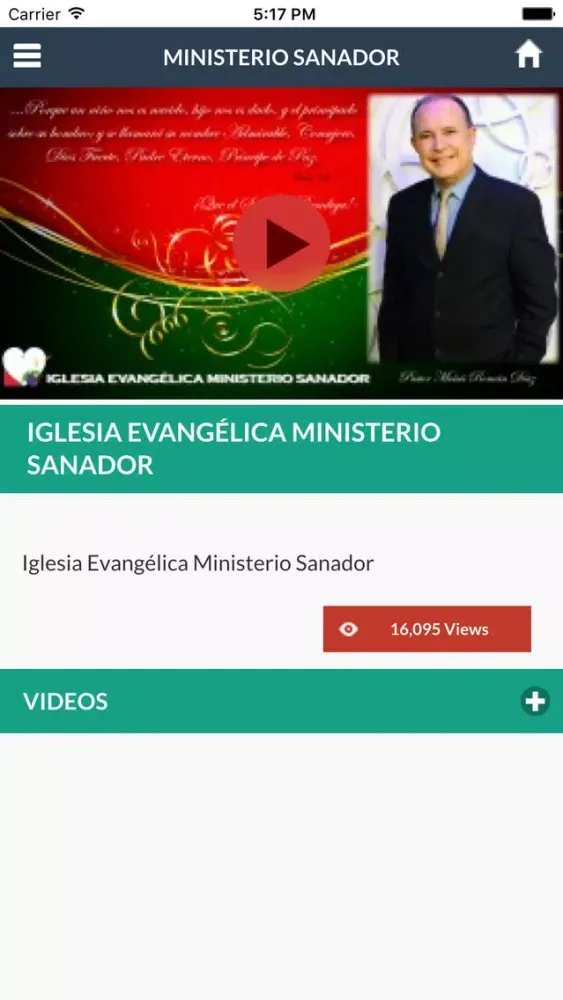 Ảnh chụp màn hình của Ministerio Sanador