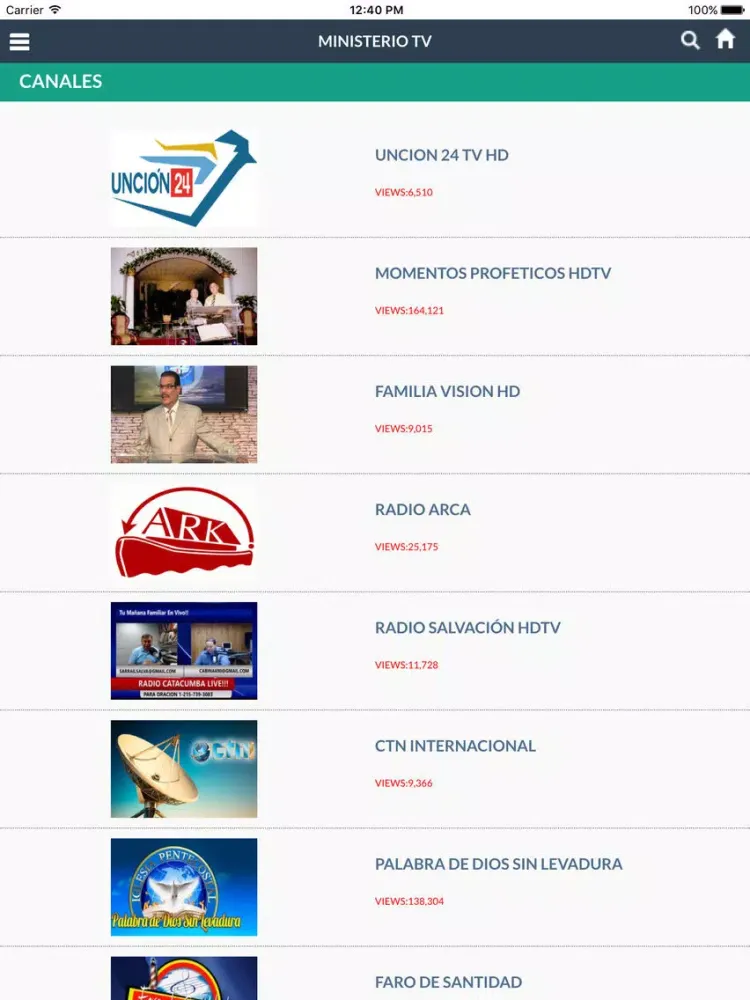 Capturas de pantalla de Ministerio TV iPad 