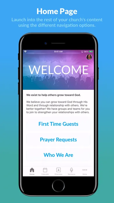 Church Center App Screenshots