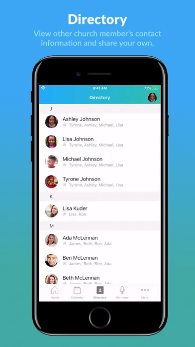 Church Center App Screenshots